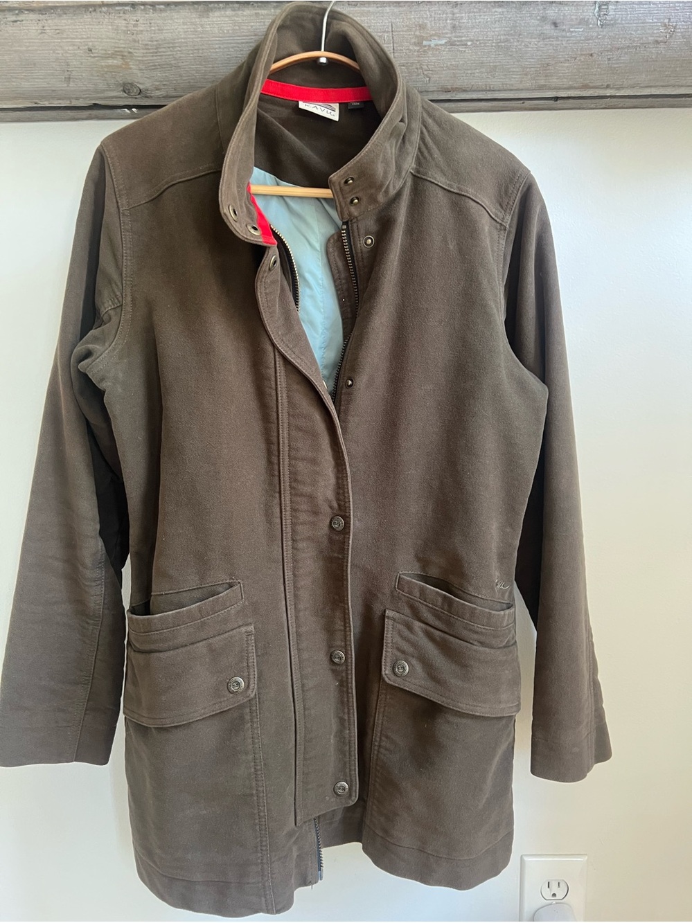Brown moleskin jacket women’s small by Kavu